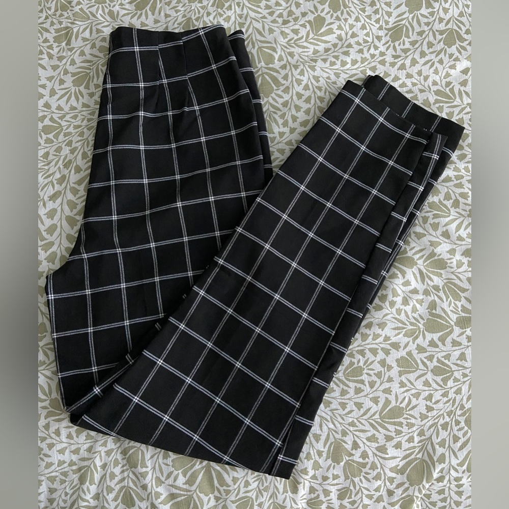 High Waisted Plaid Pants